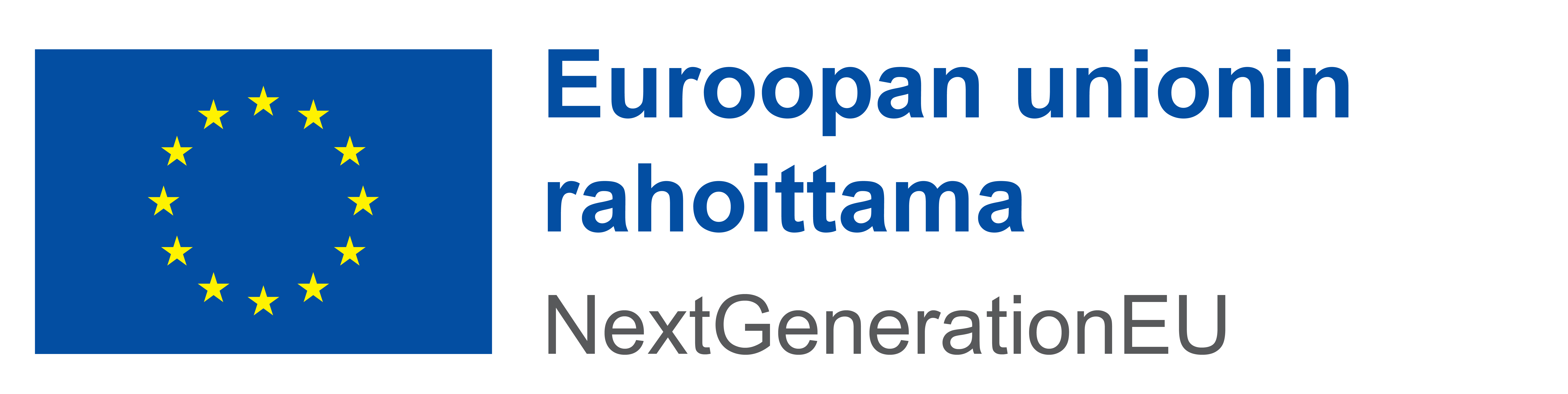 Logo: Euroopan unionin rahoittama, Next GenerationEU