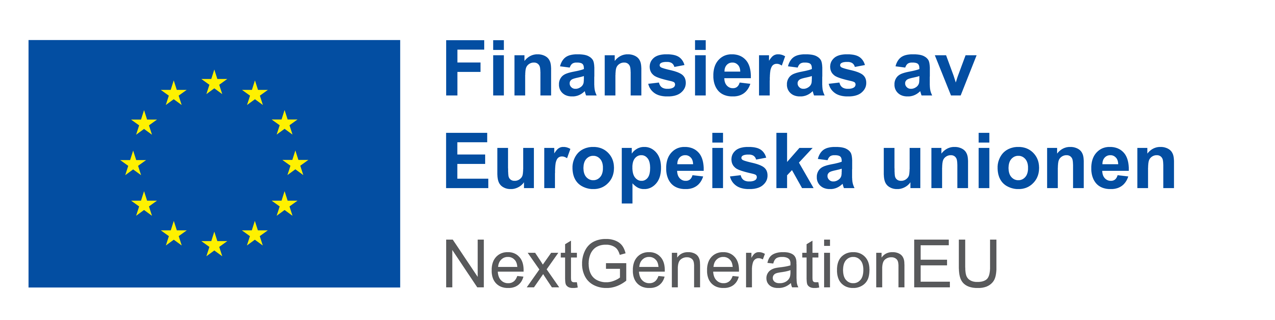 Logo: finansieras av Europeiska unionen, Next GenerationEU